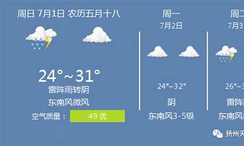 扬州市天气预报7至15天_扬州市天气预报7至15天查询